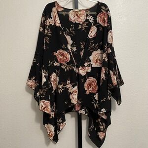 Women's Whimsical Floral Duster Kimino S Fairy Boho Whimsigoth